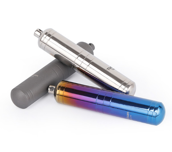 Pure Titanium Waterproof Pill Case Keychain pill Holder Container Organizer EDC