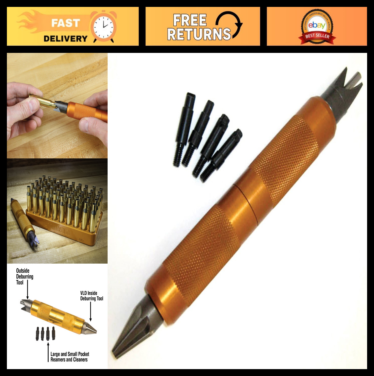 Multi-Tool Case Prep Kit for Reloading, Versatile Tool for Brass Cleaning & Trim