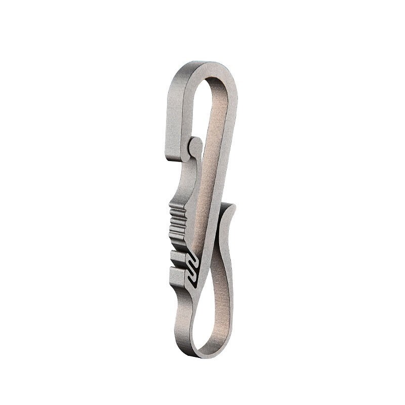 Pure Titanium Alloy Key chain Carabiner with Key Ring Waist Hanging Buckle Tool