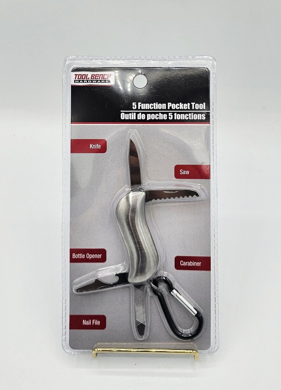 BRAND NEW Tool Bench Hardware 5 Function Pocket Tool KNIFE SAW NAIL FILE + MORE