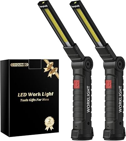 Coquimbo Rechargeable LED Work Light BBQ Grill, 2 Pack Black