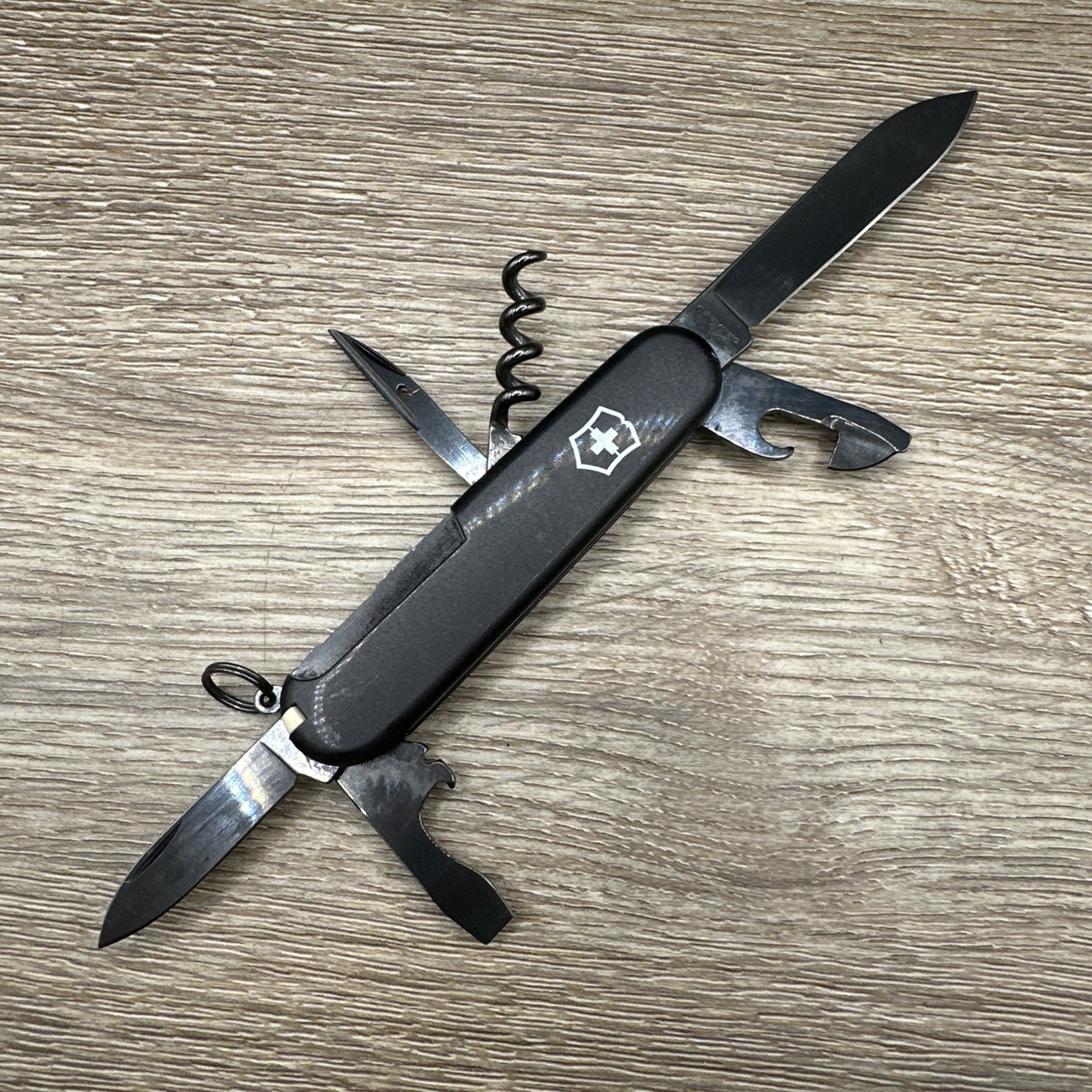 Victorinox Swiss Army Knife Onyx Monochrome Black Spartan Folding Knife EDC