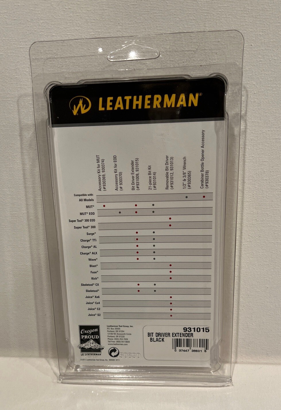 Leatherman 931015 Bit Driver Extender – Black