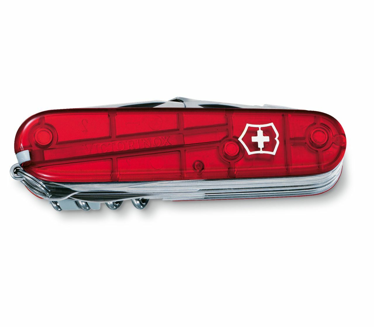 VICTORINOX SWISSCHAMP SWISS ARMY POCKET KNIFE TRANSLUCENT TRANSPARENT SAPPHIRE