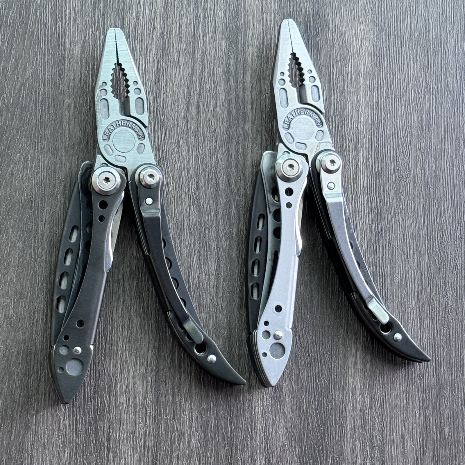 2x Leatherman Freestyle CX Carbon Fiber, 154CM, DLC. Early & Later Variants