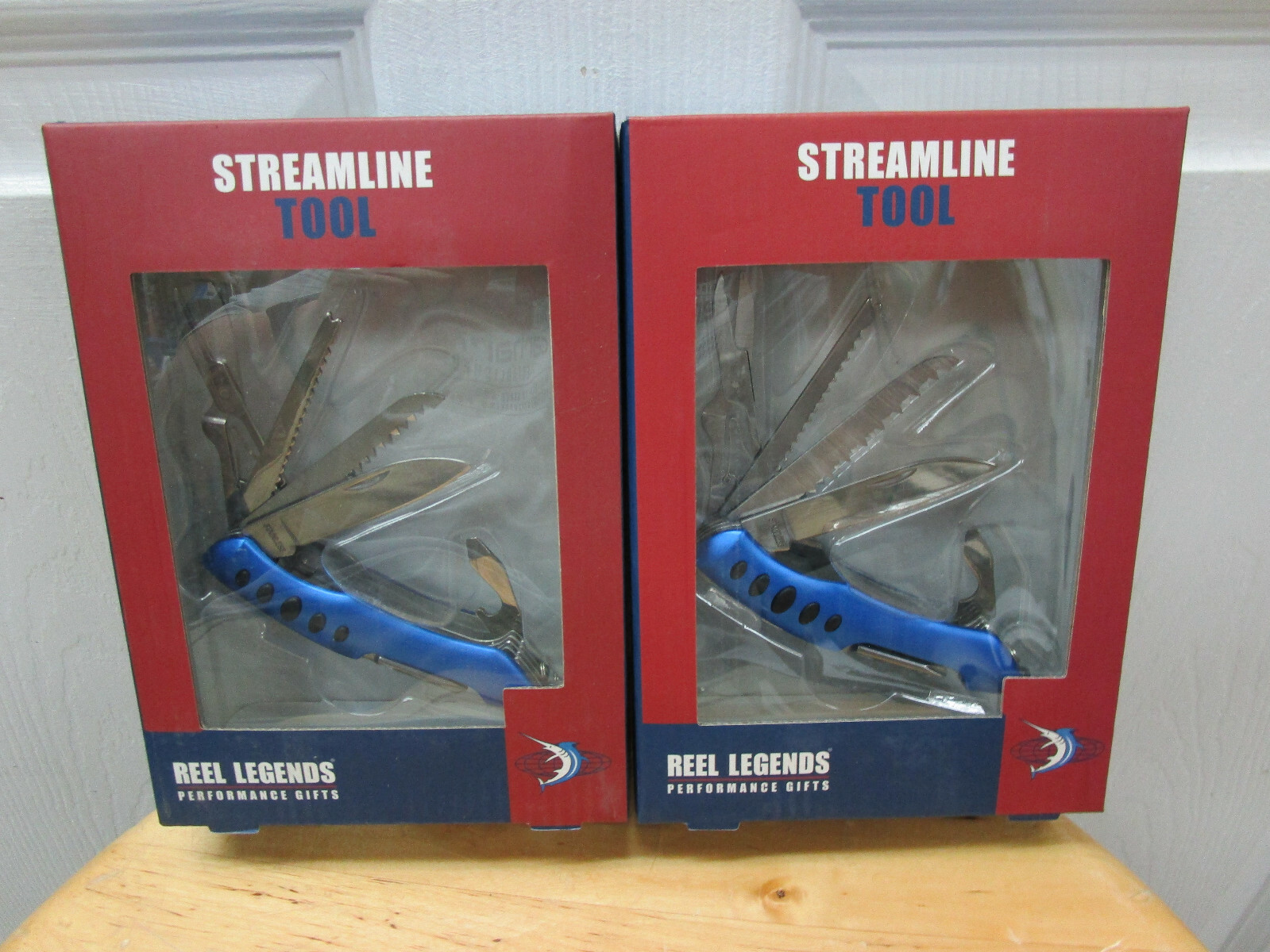 2 x Reel Legends Streamline Tool Pocket Knife, 12 Blade-Blue (GM0014PBE-400)