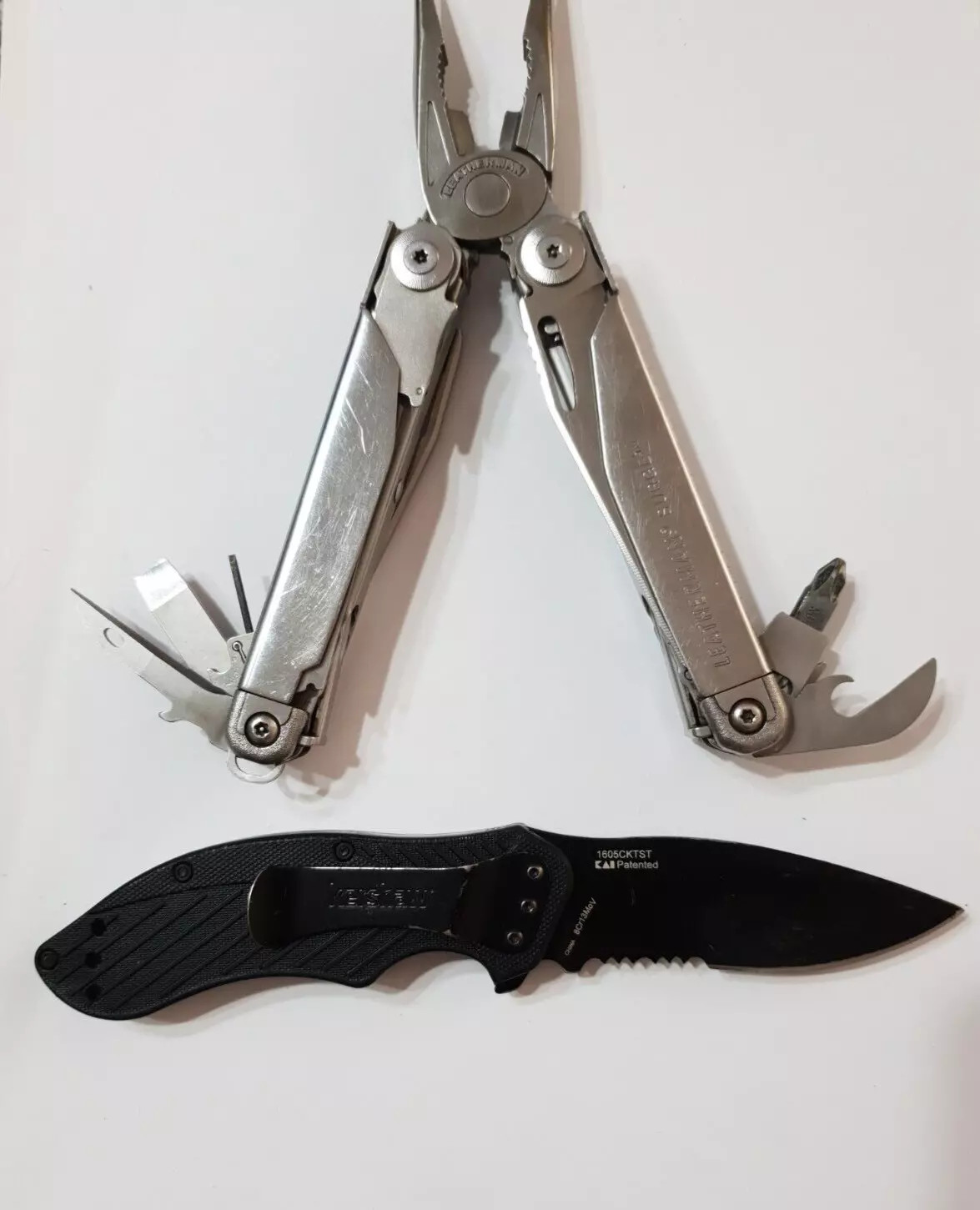 🔥 Leatherman Surge Multi Tool Large Scissors Heavy Duty + Kershaw Folding Set