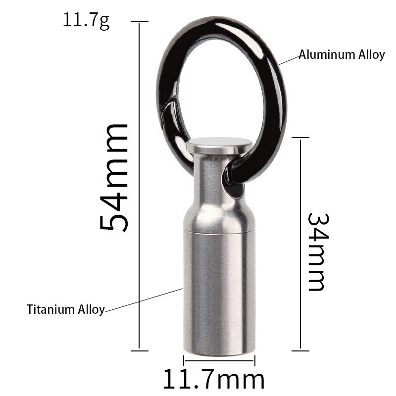 Mini Titanium Ti Outdoor Travel Survival Waterproof Container Pill Storage Box