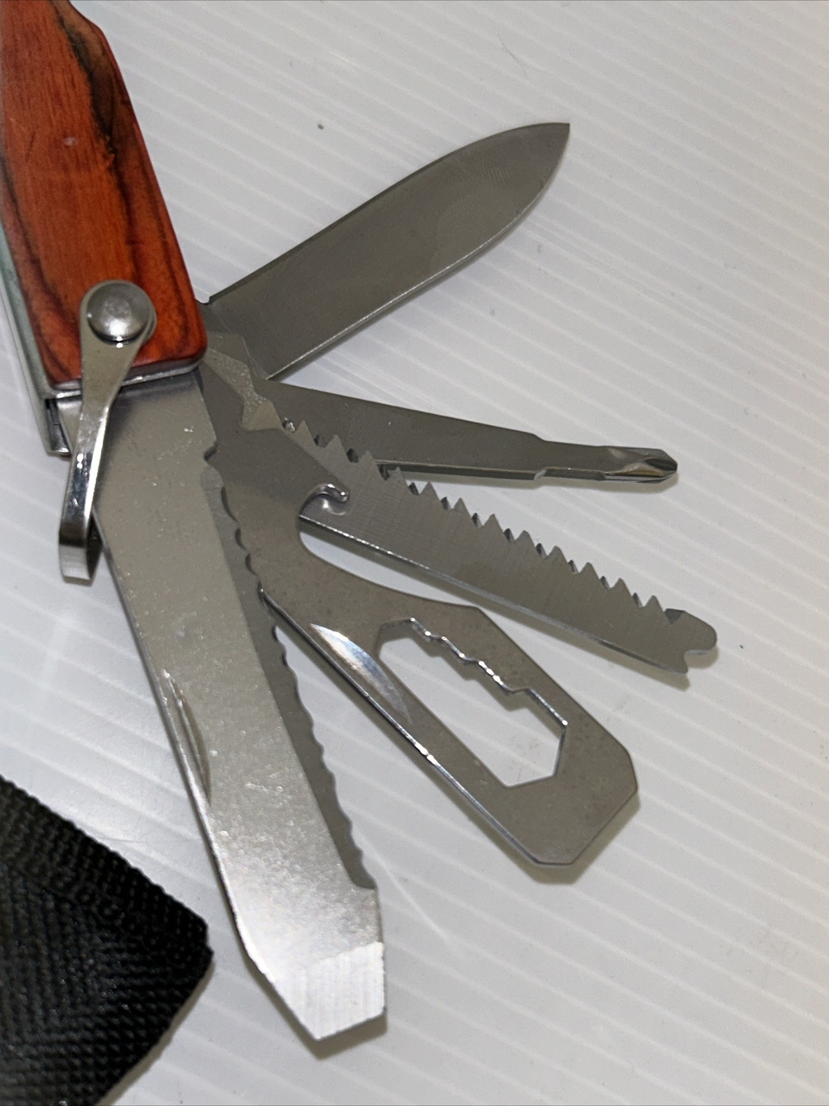 Tool Multi Hammer Axe Knife Wire Cutter Pliers Screwdriver Emergency Case