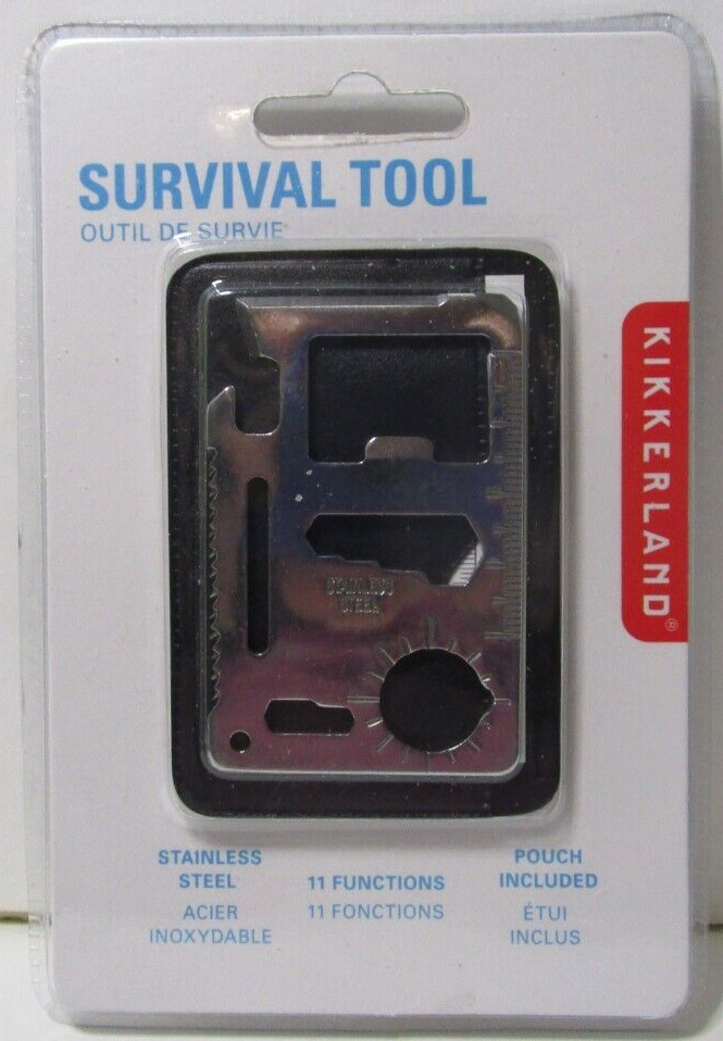 Kikkerland Survival Tool with Pouch – New in Package