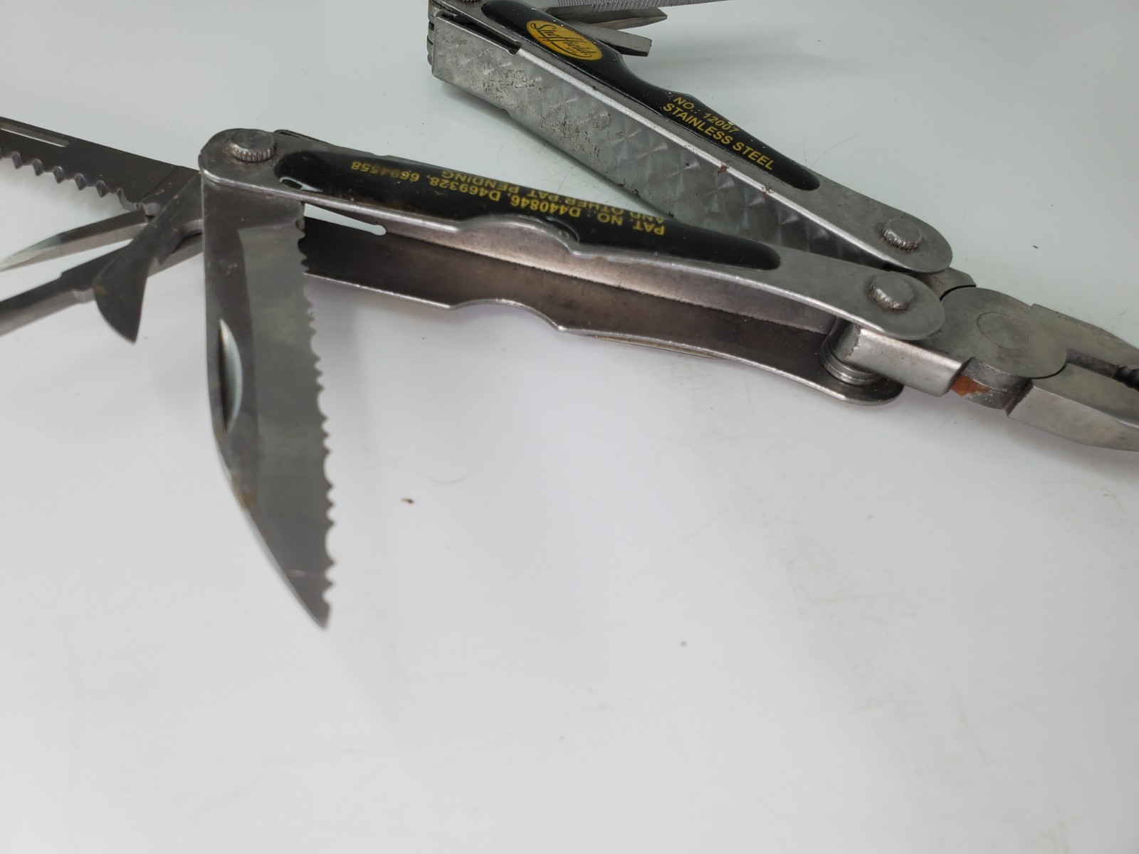 Sheffield Mfg Stainless Steel No. 12000 Folding Multi-tool W Belt Loop Case