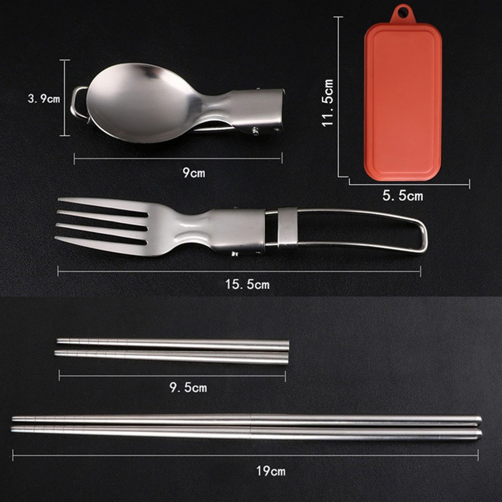 Picnic Cutlery Camping Utensil Easy Storage Foldable Design Functional