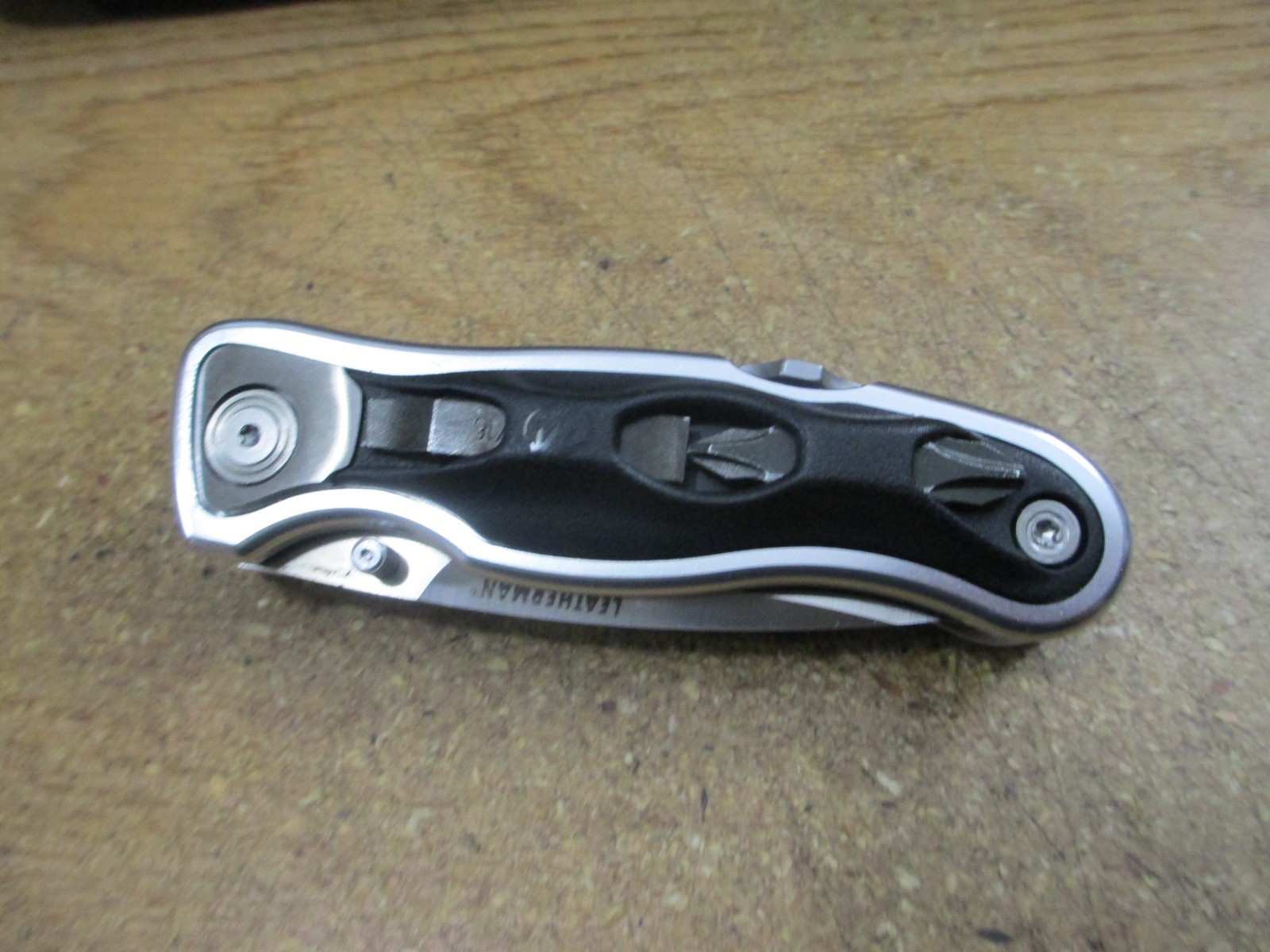 Leatherman E306x Knife Bit Holder Driver Caribiner Bottle Opener W/Sheath