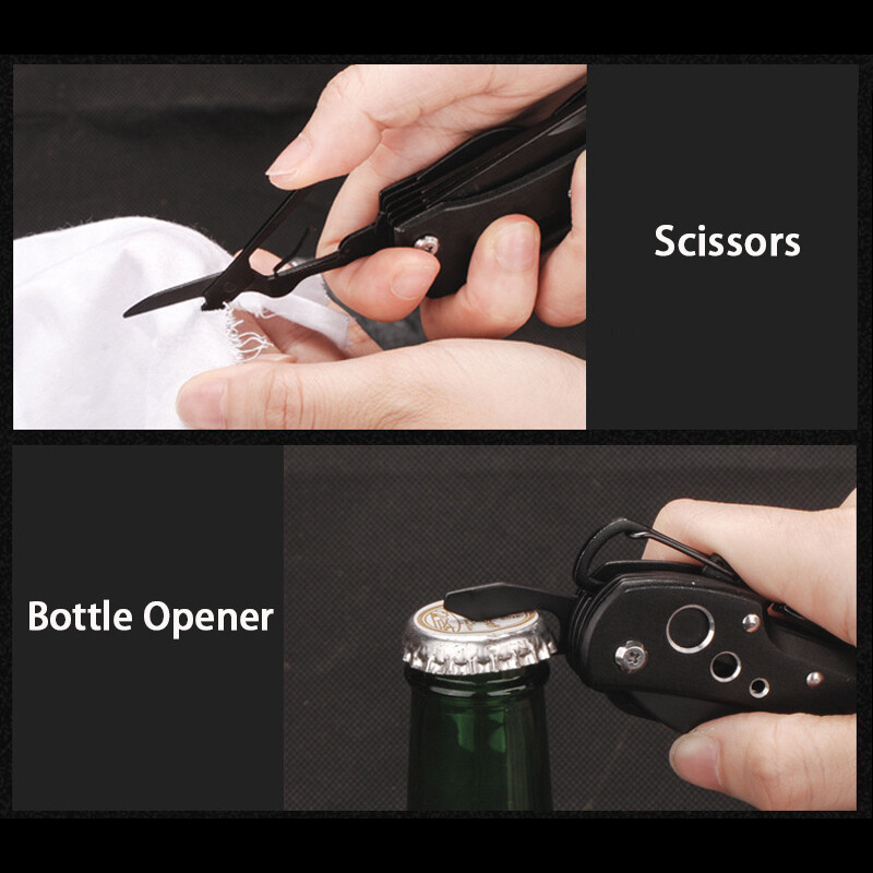 15-in-1 Multi Tool Folding Pocket Knife Outdoor Survival Compact Multitool