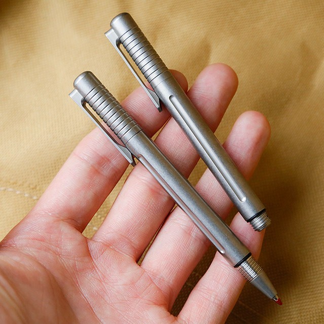 Titanium Alloy Mini Pocket Pen with Clip EDC Compact Metal Gel Signature Pen