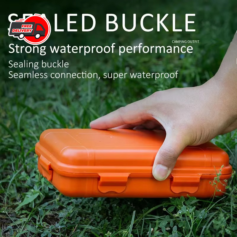 Outdoor Survival Kit Edc Waterproof Hard Case Sealed Storage Box Fishing Tools