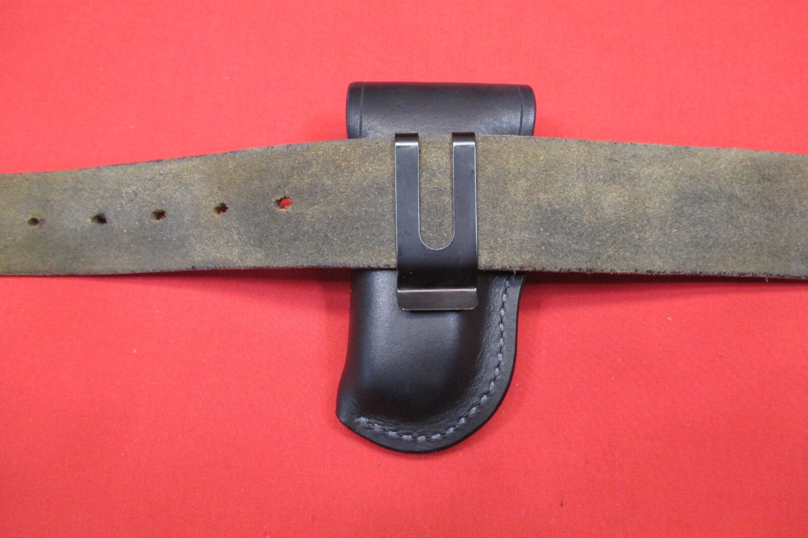 Leather Sheath LEATHERMAN WAVE MULTI TOOL, Holster Shaped, WITH STEEL BELT CLIP