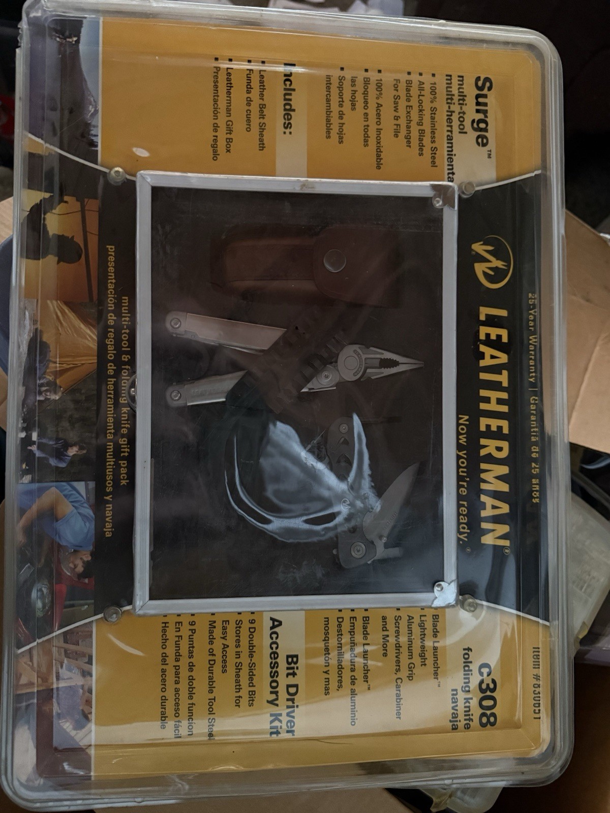 Leatherman Surge + C308 Knife Leather Sheath Collectors Set Original Pkg!