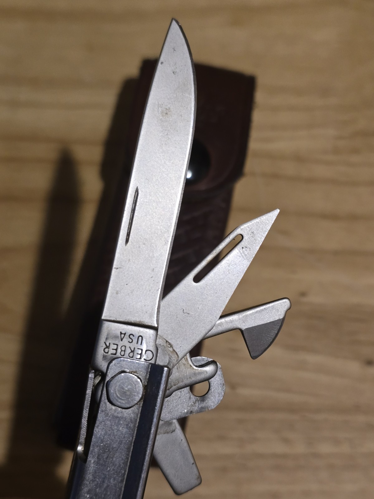 Vintage Gerber M.P.T. #5 Military Provisional Tool Stainless Multitool w/ Sheath
