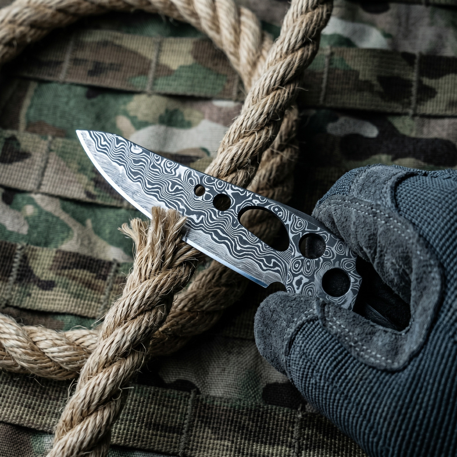 VG10 Damascus Blade 76.5mm 60HRC for Leatherman Skeletool CNC