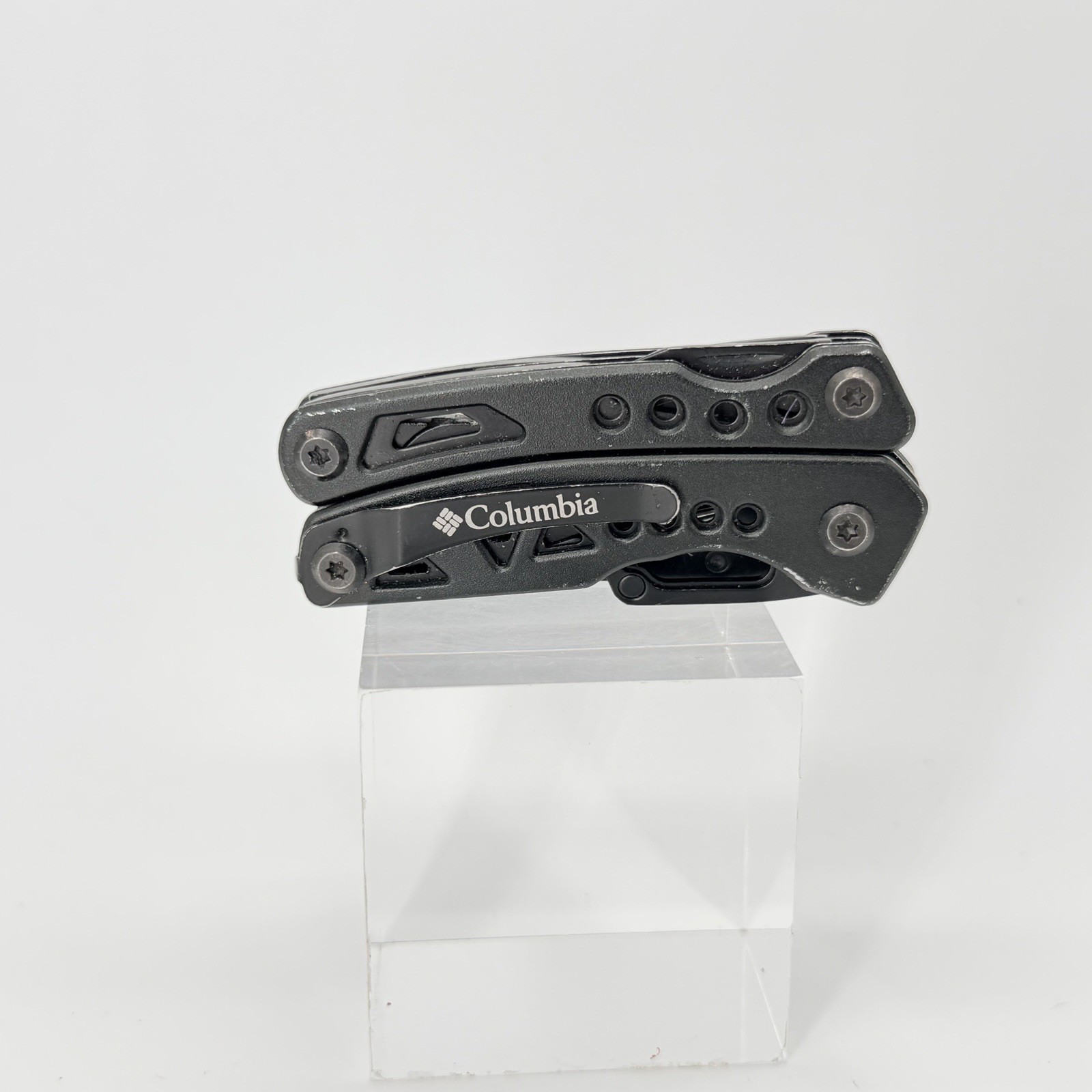 Columbia 9-Function Tactical Black Multi-Tool – Pliers Saw Knife Carabiner Clip