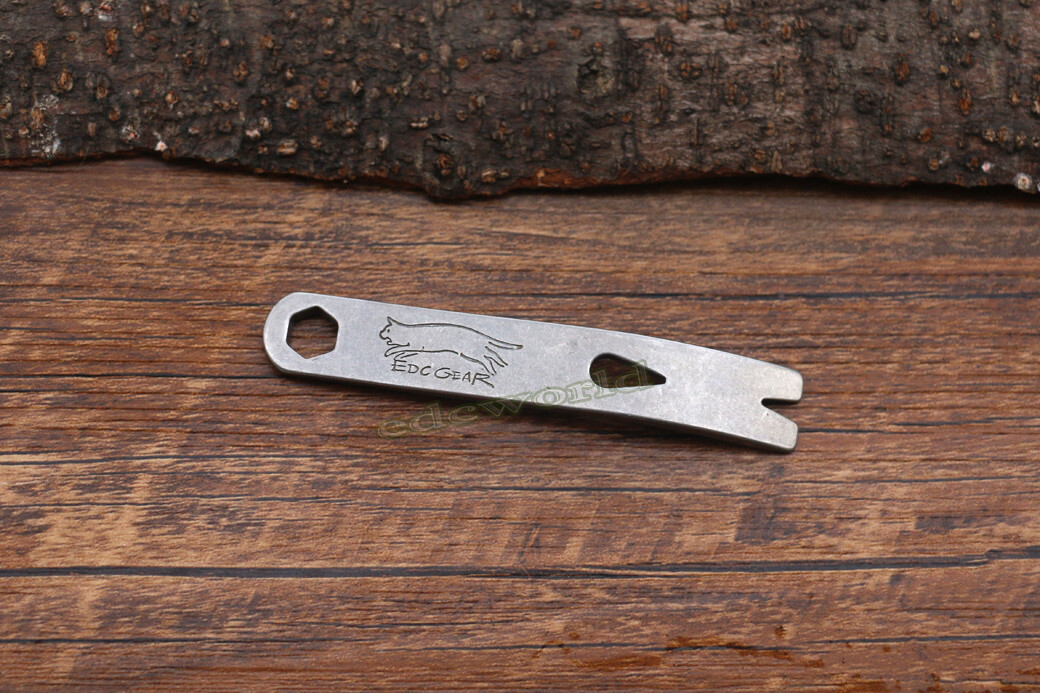 EDC Anti Skid Umbrella Rope Crank Stainless Steel Crowbar Keychain Pocket Tool