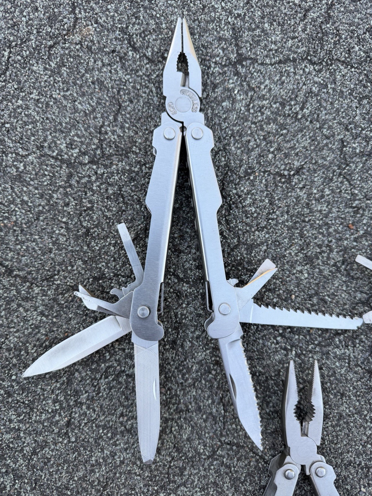 Vintage American Camper Multi-Tools, Lot of 4, Pocket Knife Pliers Screwdriver