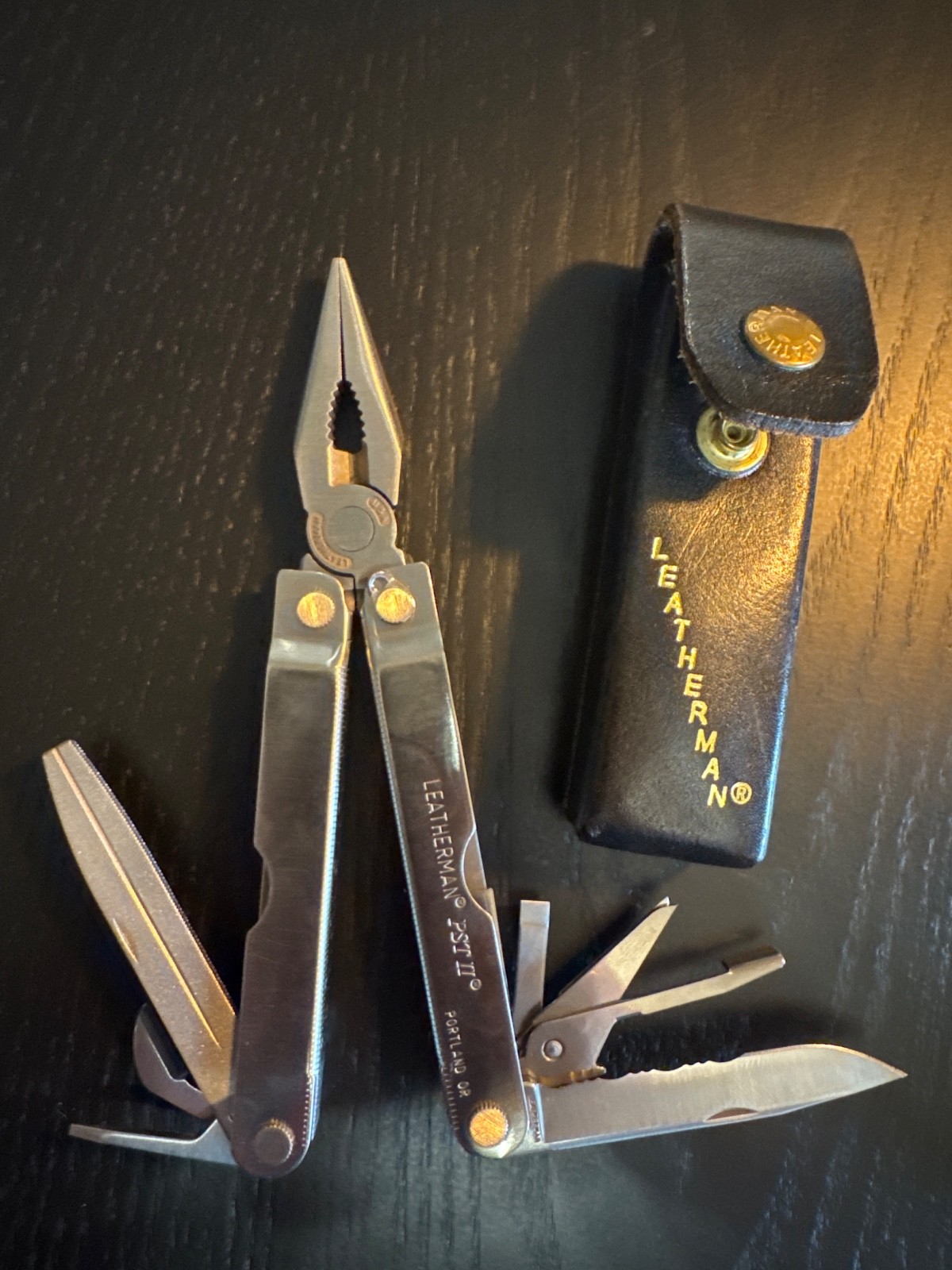 Vintage Leatherman PST II Multi Tool W/ Leather Sheath ~ 1993 Date Code