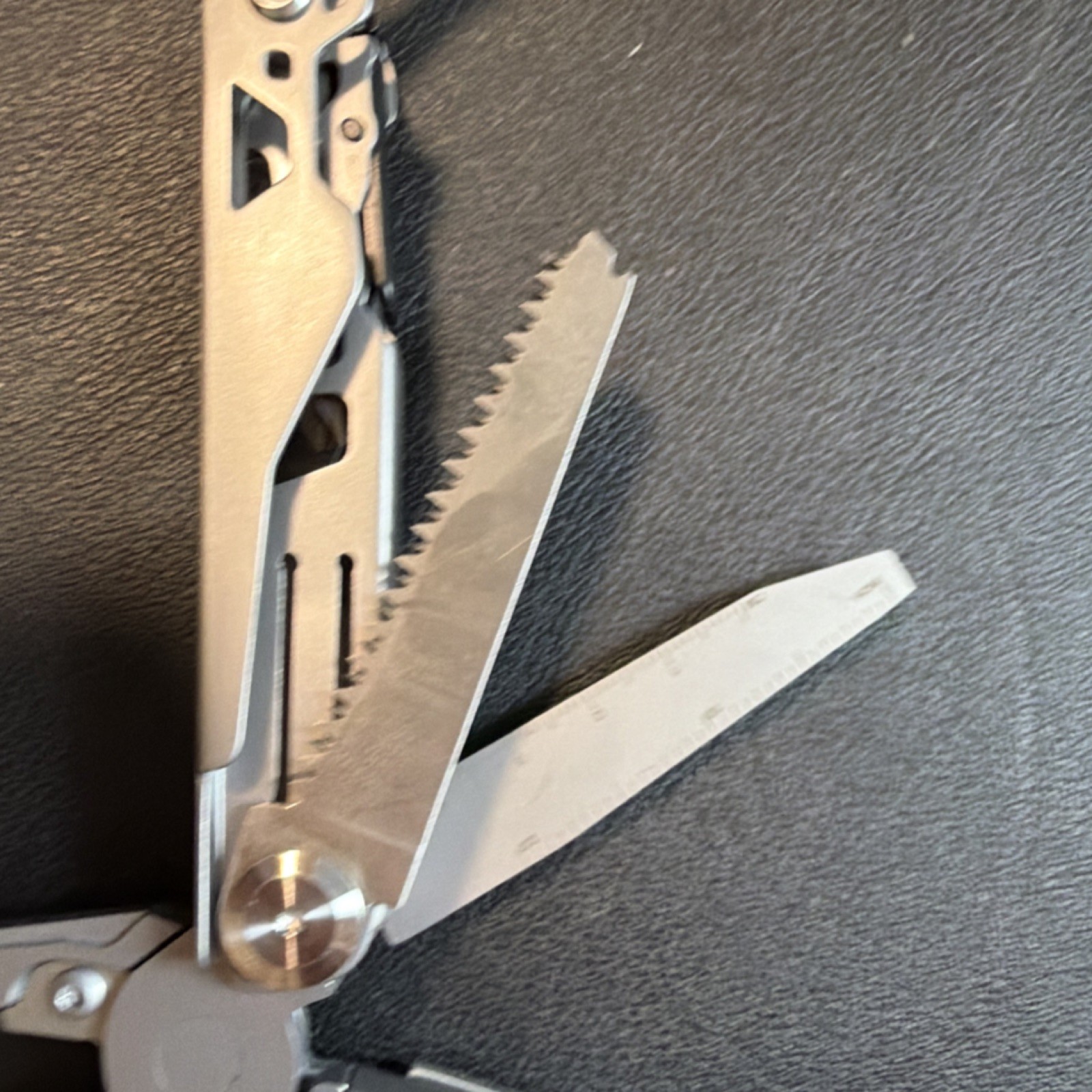 Silver Multi-Tool Plier Knife Saw Stainless Steel Sheath Lanyard