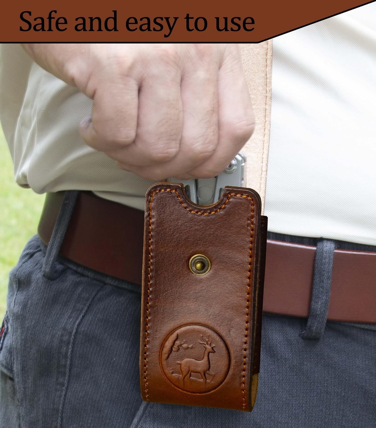Leather Multitool Sheath,Multi Tool Holster for Leatherman, Gerber, SOG and Simi