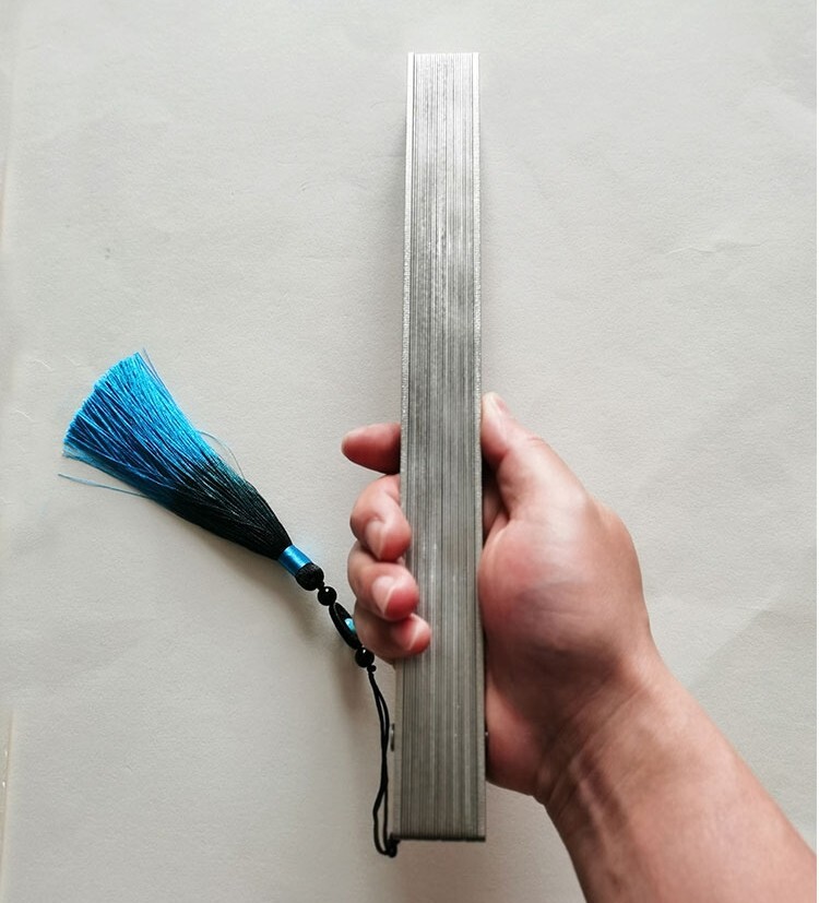 Heavy Titanium Alloy Tactical Folding Fan Martial Arts Portable Kung Fu Tool
