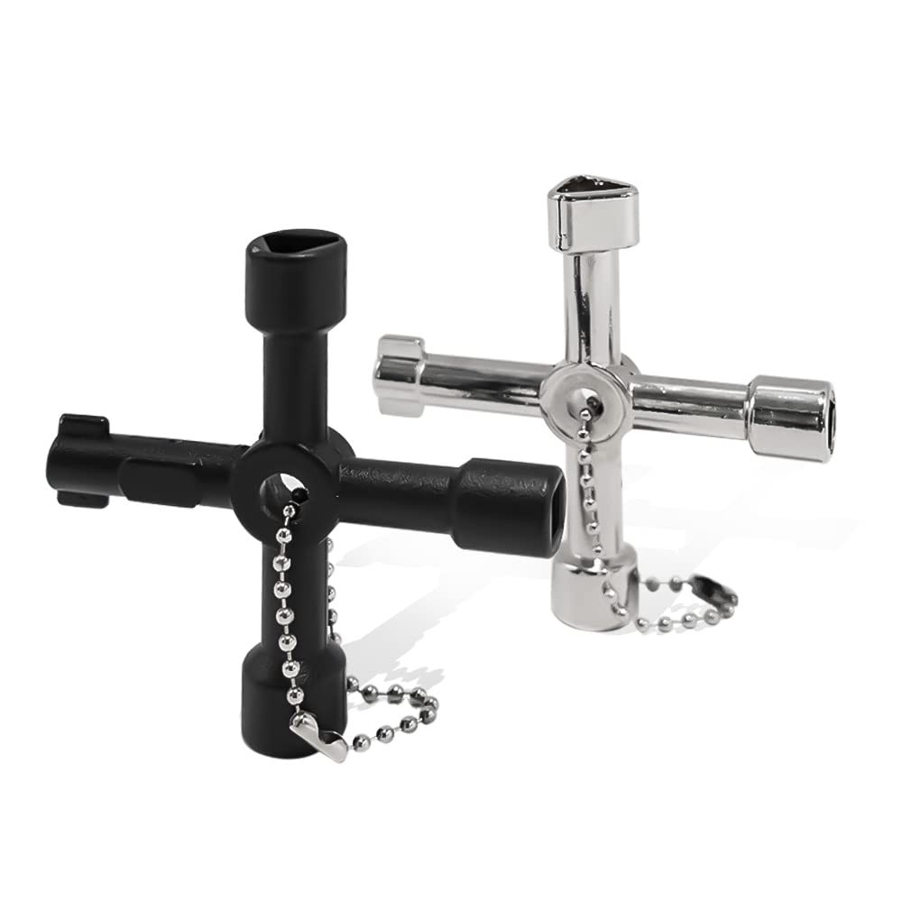 4 Ways Water Meter Key Multi-Function Utility Wrench Faucet Shut off Tool