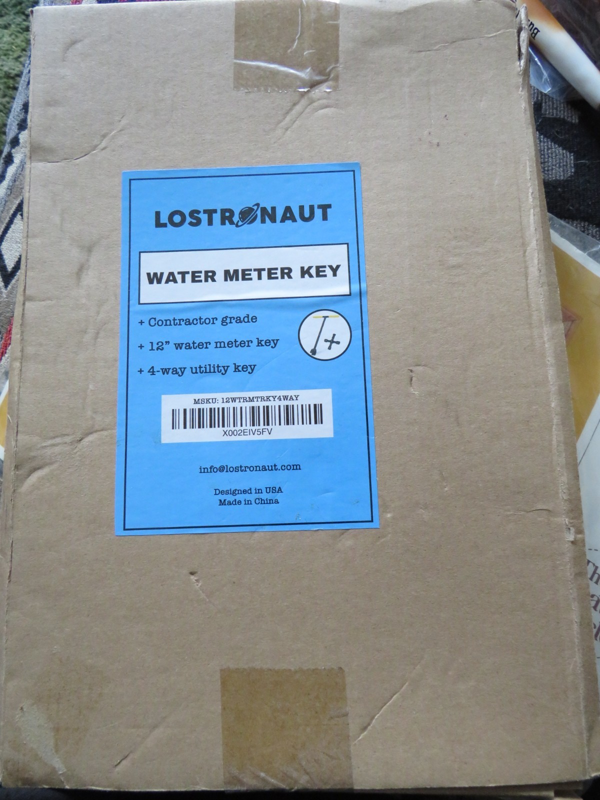 Lostronaut Water Meter Key Tool Contractor Grade 12″ Key 4-Way Utility Key