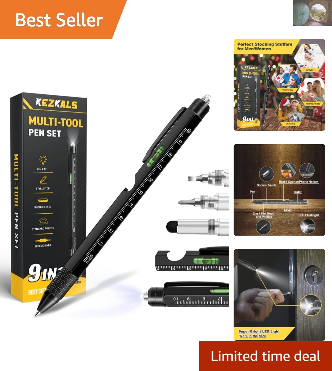 9-in-1 Aluminum Multitool Pen – Thoughtful Gifts for Any Occasion