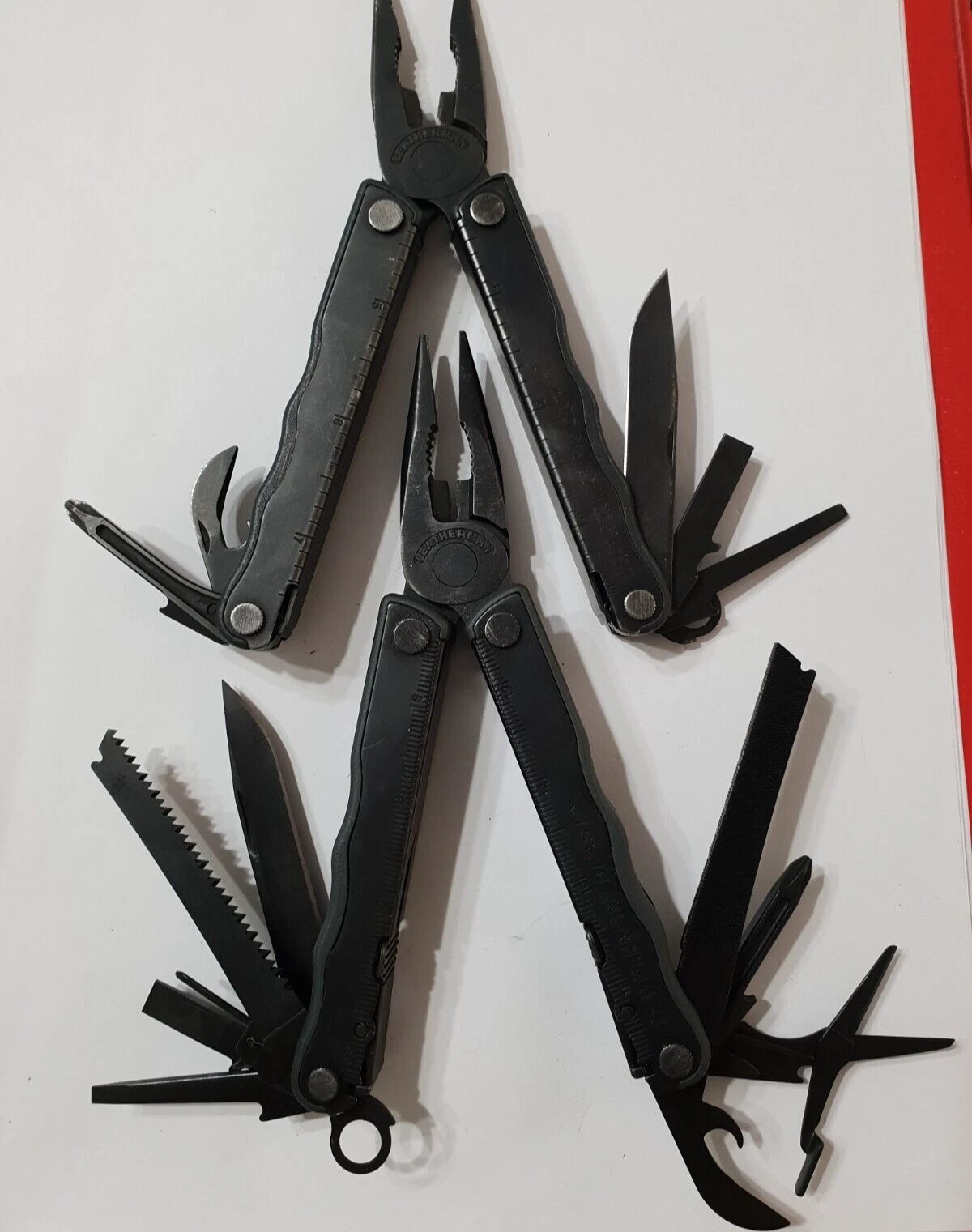🔥2X Leatherman Black BO Blast Kick With Clip Multitool Retired Rare Collectable
