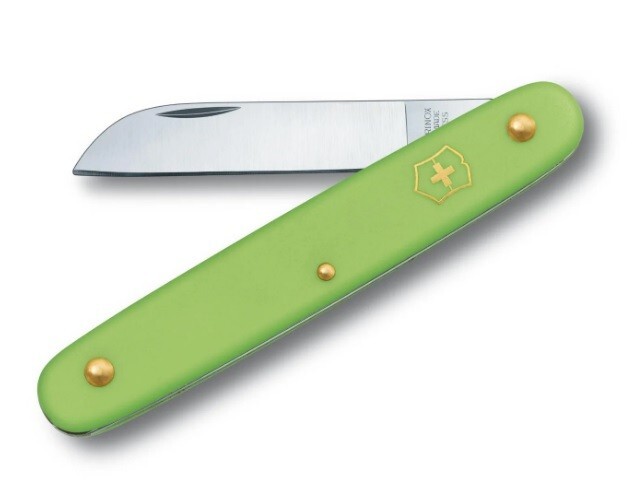 Victorinox Florist Knife GREEN Swiss Made Gardening Pocket Knife Straight Blade