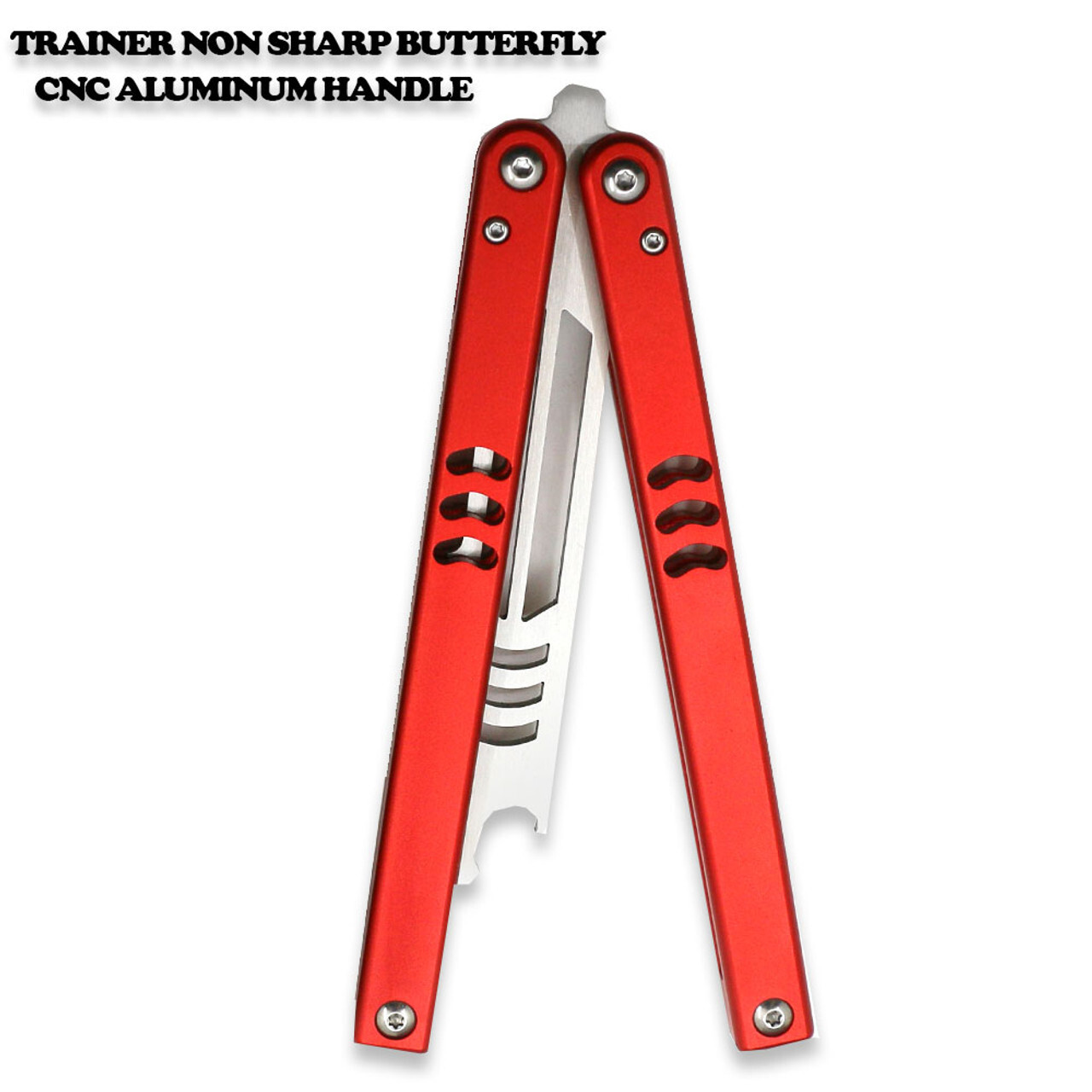 CNC Shark Model Non-Sharp Professional Trainer – Butterfly Red Handle