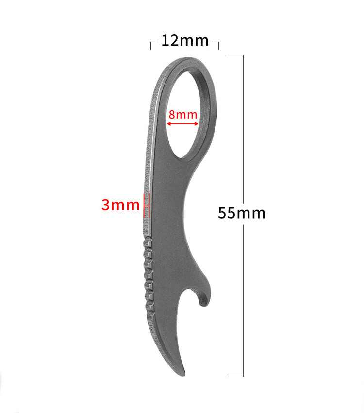 Titanium Alloy Multi Tools Crowbar Bottle Opener Portable Outdoor EDC Keychain