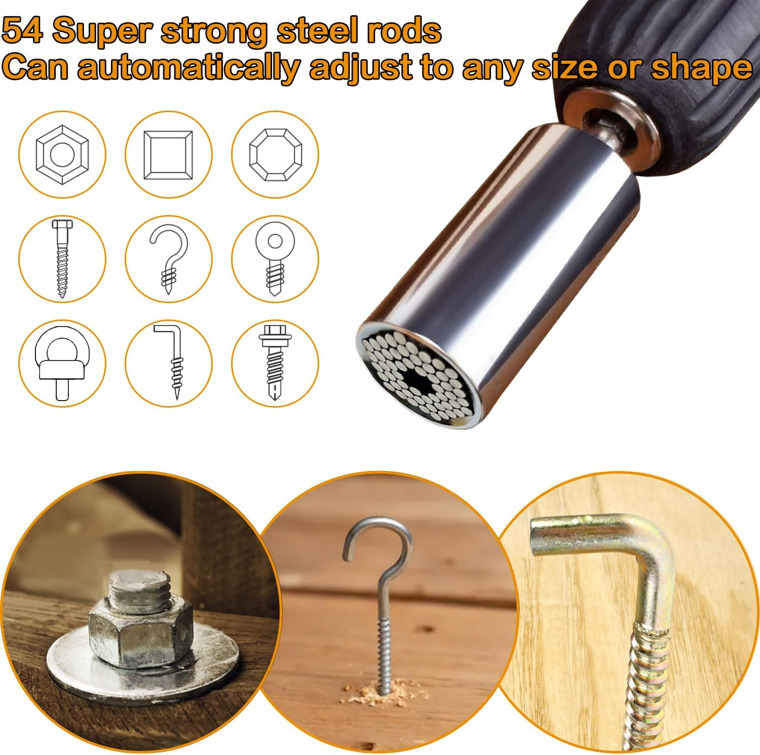Universal Socket Tool with Power Drill Adapter – Ideal Gifts for Men