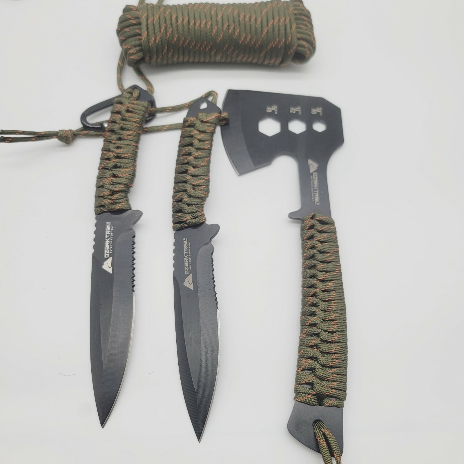 Ozark Trail 6 Pack Camping Tool Set, Machete, Hatchet, Knife, Cord and More