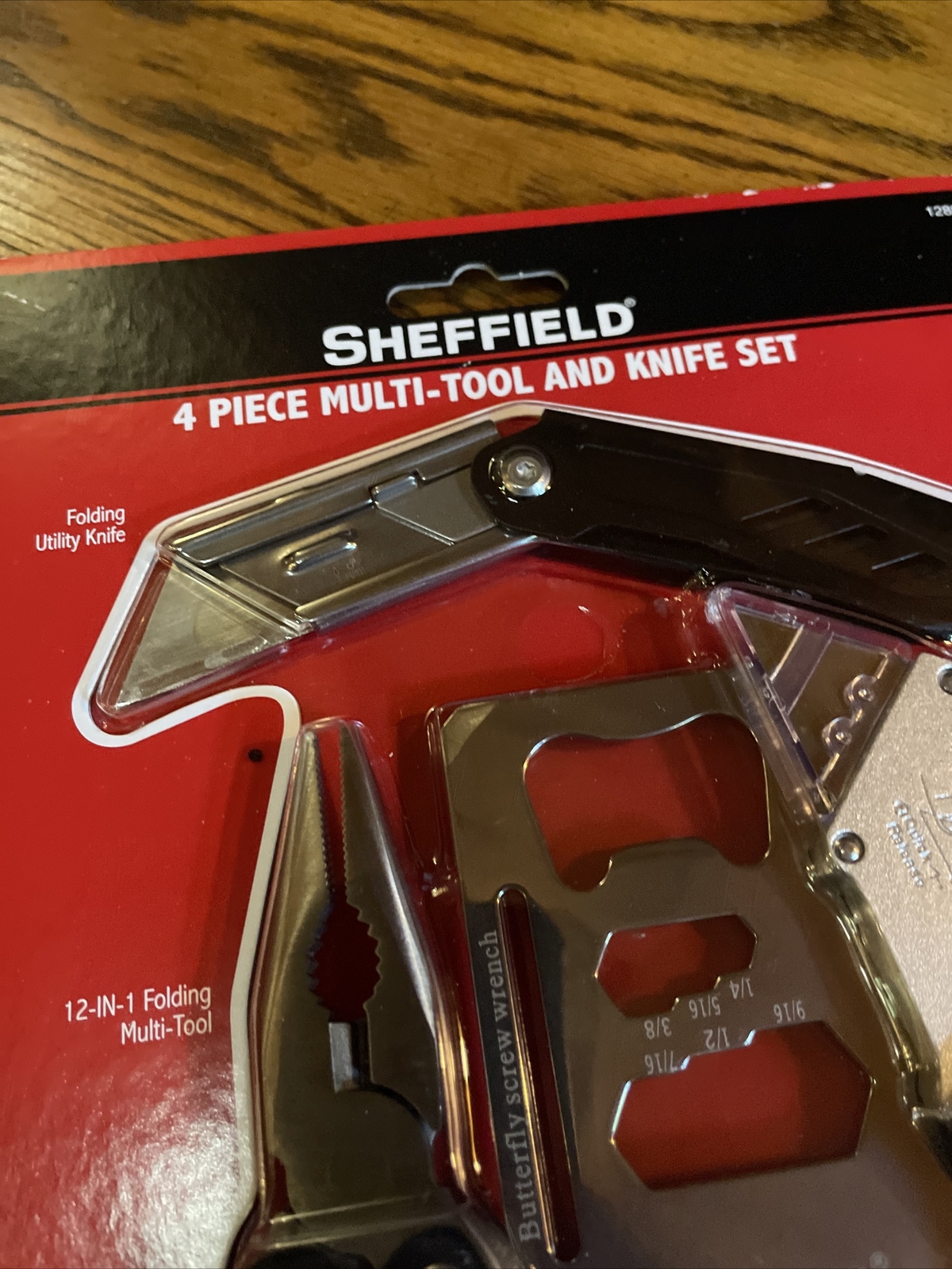 Sheffield 4 Piece Multi-Tool, Credit Card Wrench, Bottle Opener & Razor Knife A3