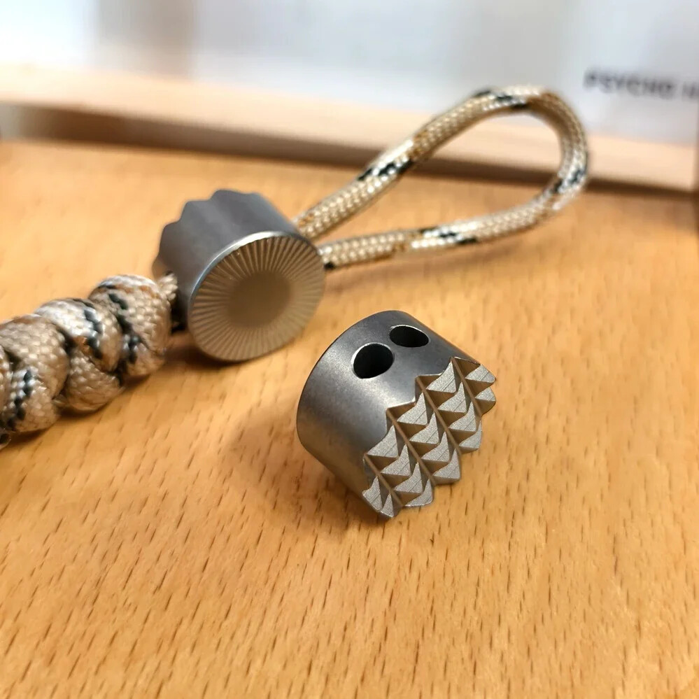 EDC Titanium Alloy Ultem PEI Beads A Kinife Pendant Paracord Outdoor Decorations