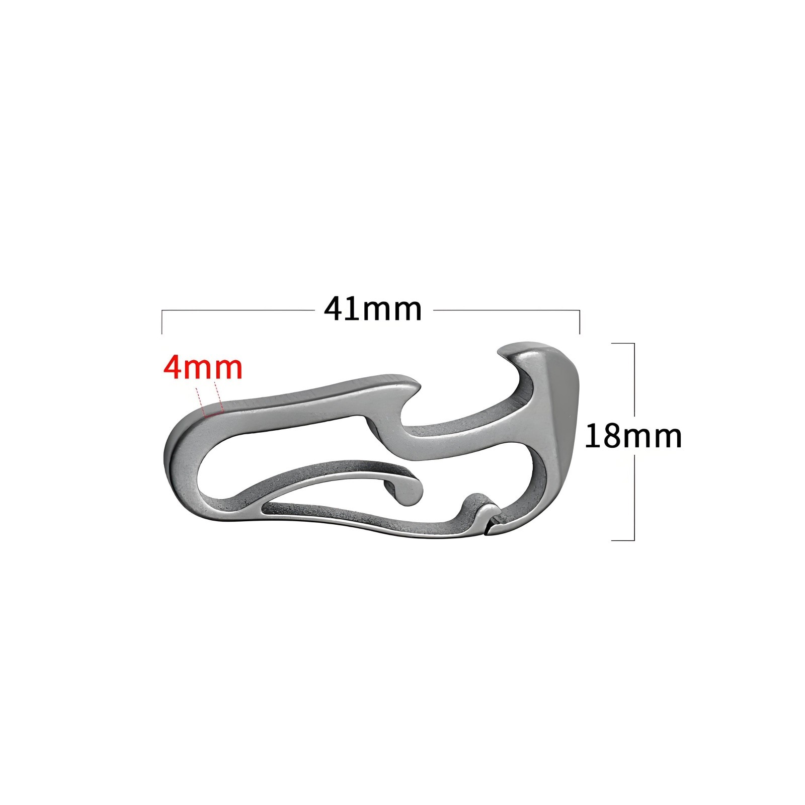 Titanium Alloy Mini EDC Multi Tool Carabiner Keychain Bottle Opener Waterproof