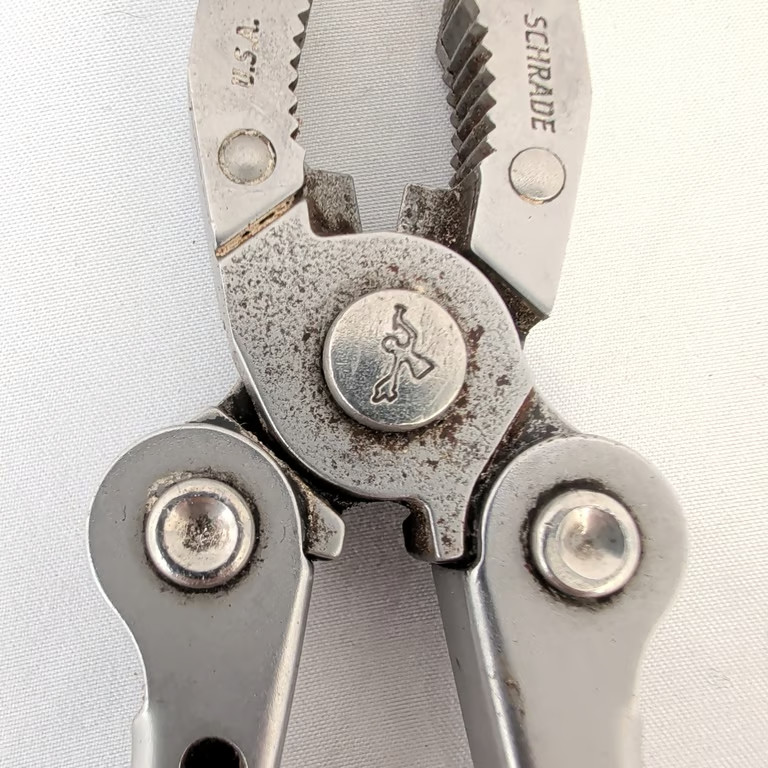 Schrade Tough Tool Multi-Tool USA Made Vintage Pliers Stainless PAT PEND Silver