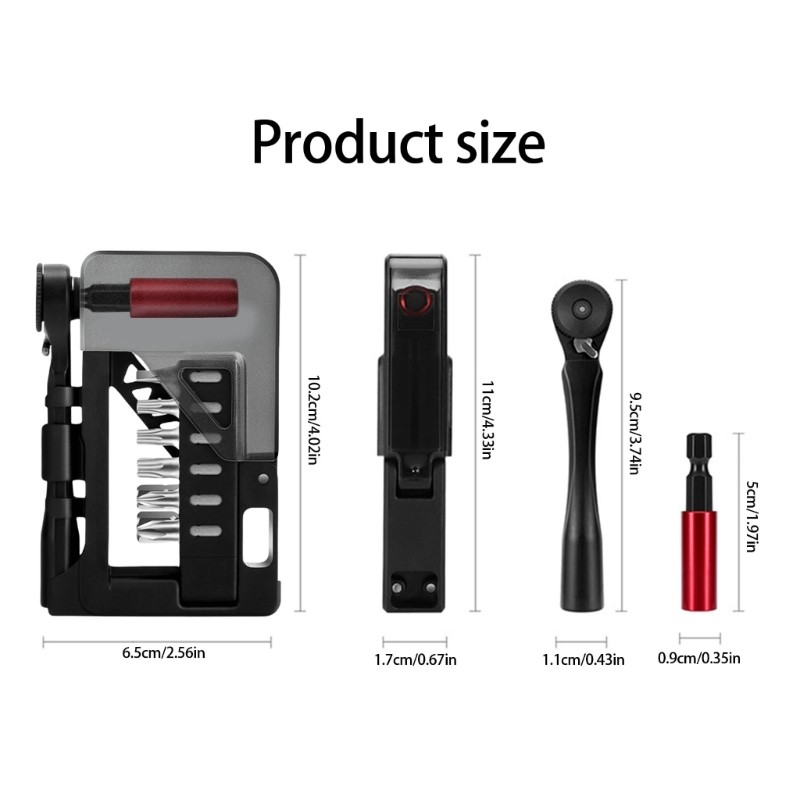 Two Way Ratchet Wrench Key Tool Set for Bike Portable
