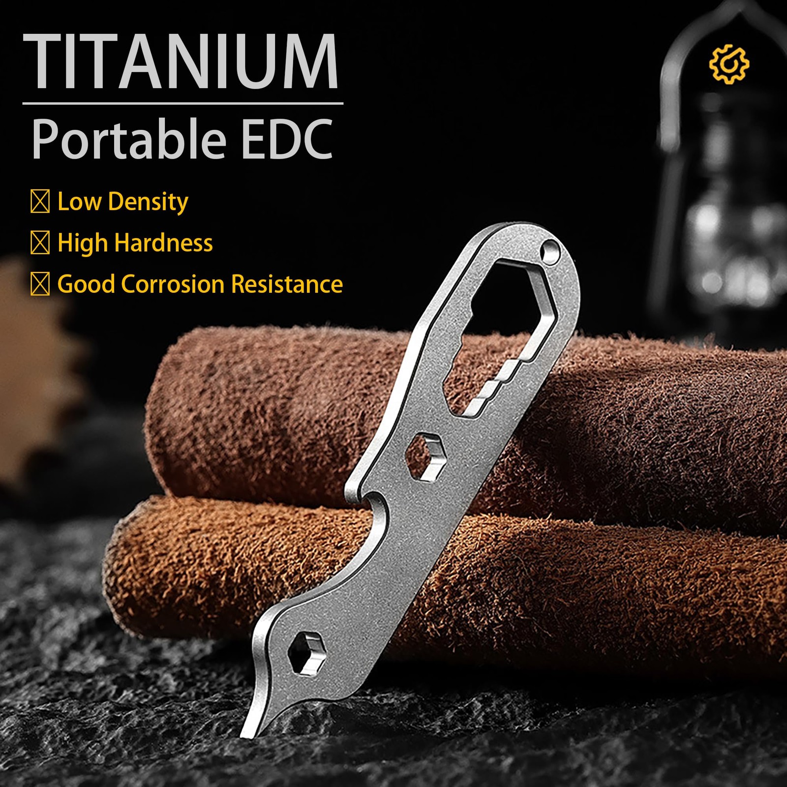 Titanium EDC Tools – Mini Multitool Pry Bar, Bottle Opener, Screwdriver, Hex …