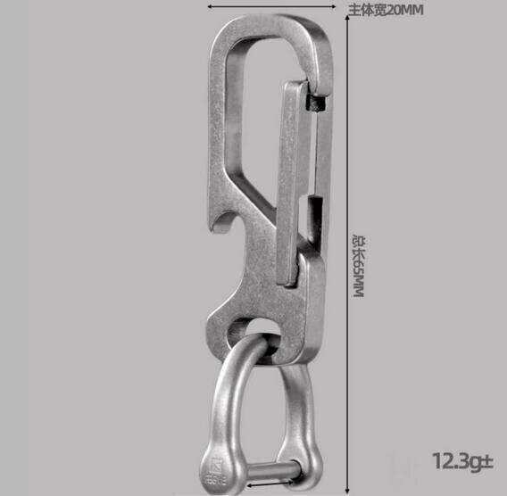 1PC EDC Titanium Key Chain Multifunctional Carabiner Car Keychain Organizer Gift