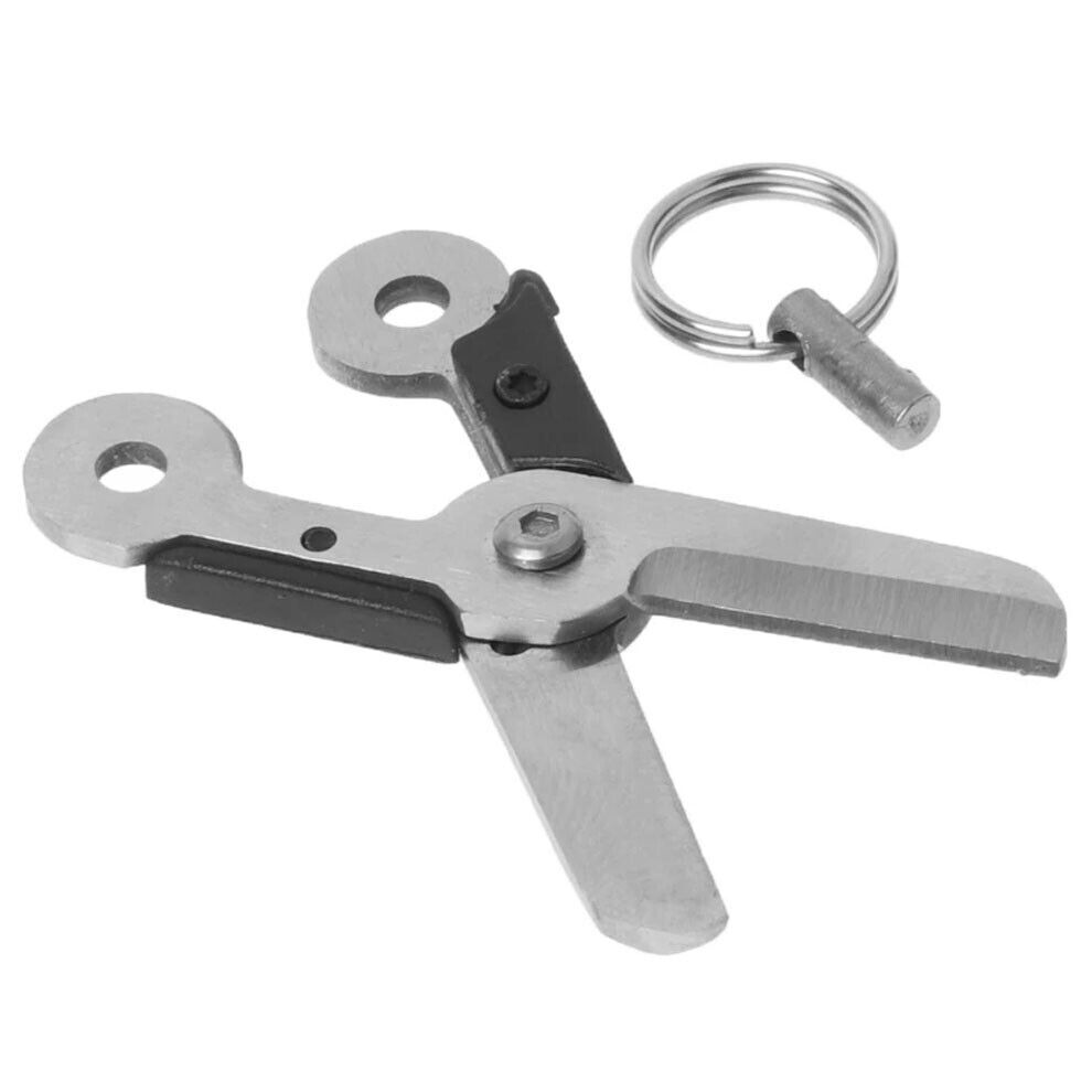 3pcs Gear Mini Scissor Spring Load Detachable Keychain Multi Tool Survival EDC