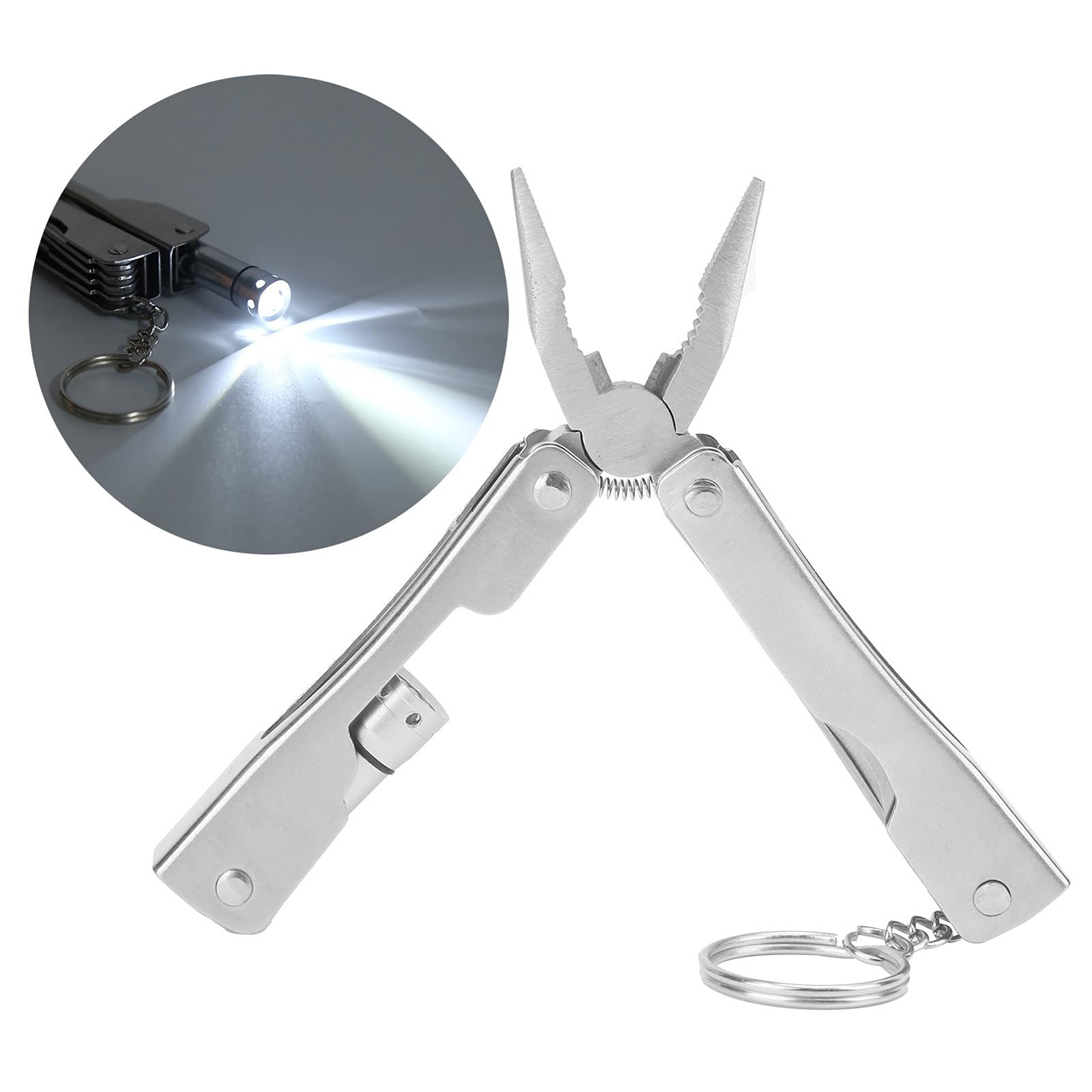 Multitool Pliers with Light, Pocket Multi Tool with Wire Cutter, Screwdriver…