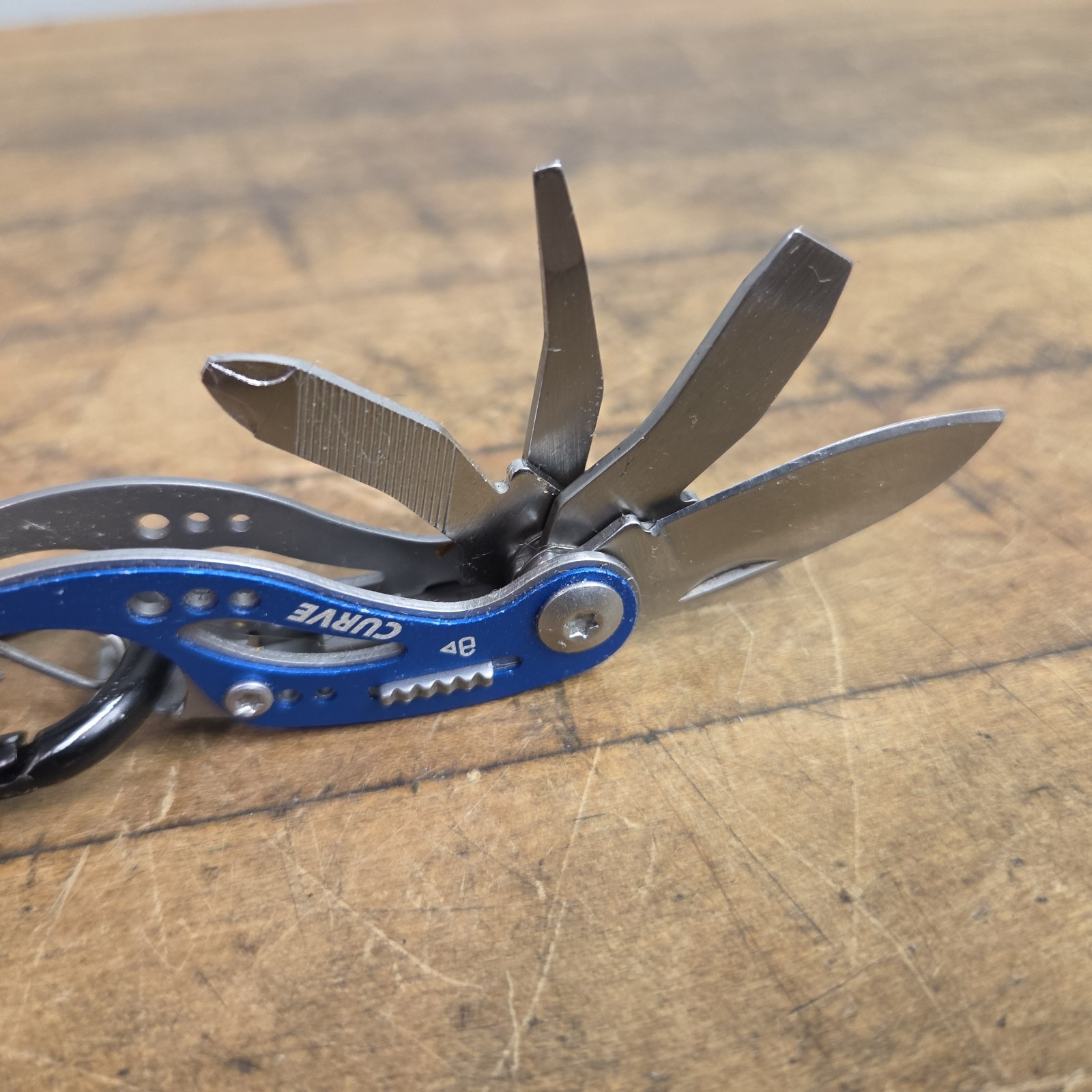 Gerber CURVE 15805161 Blue Mini Multi Tool Knife,Opener Bottle,screwdriver